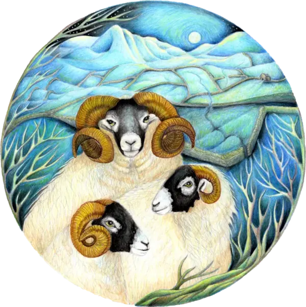 ☐ Greeting Card - Three Swaledales - Image 2