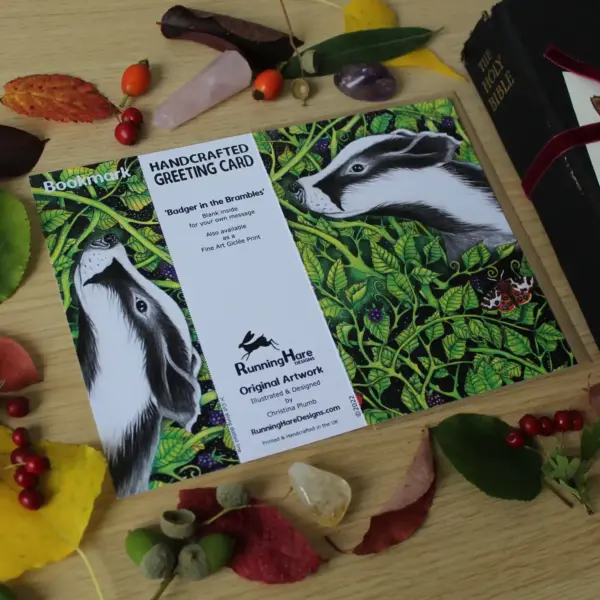Greeting Card - Badger in the Brambles (Bookmark Edition) - Image 2