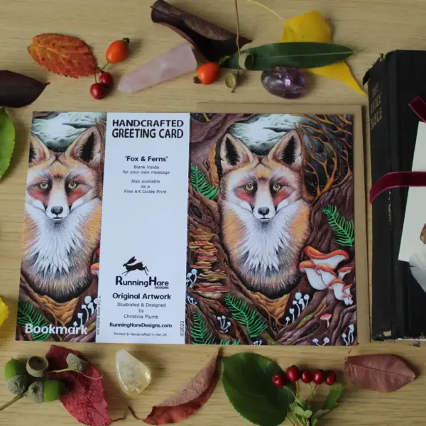 Greeting Card - Fox and Ferns (Bookmark Edition) - Image 2
