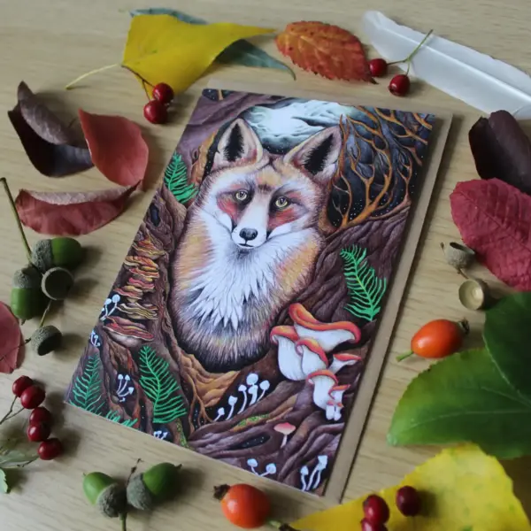 Greeting Card - Fox and Ferns (Bookmark Edition)