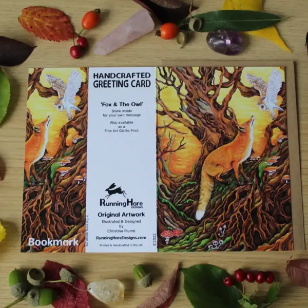 Greeting Card - Fox and the Owl (Bookmark Edition) - Image 2