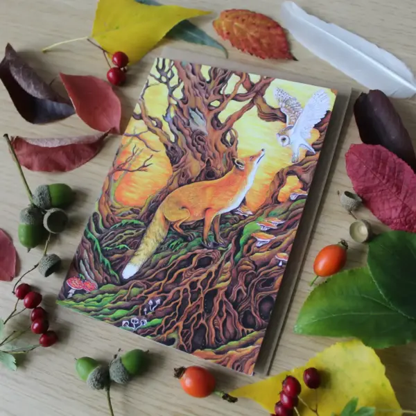 Greeting Card - Fox and the Owl (Bookmark Edition)