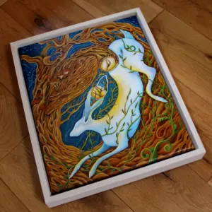 The White Hare Original Acylic Artwork Framed.