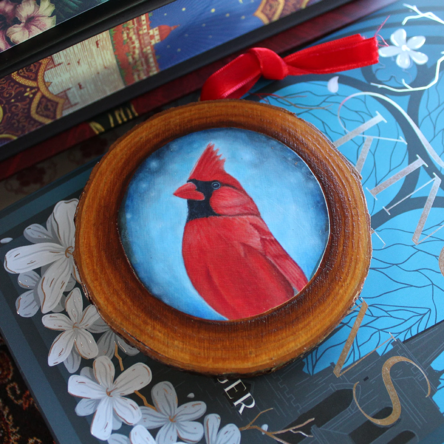 Art Print Wood Slice - Cardinal